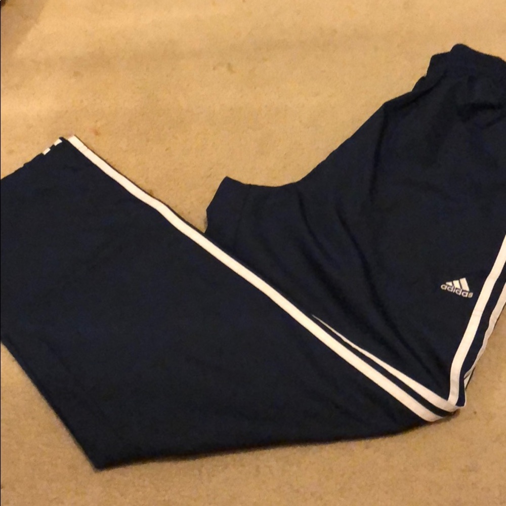 3 stripe navy adidas wind pants